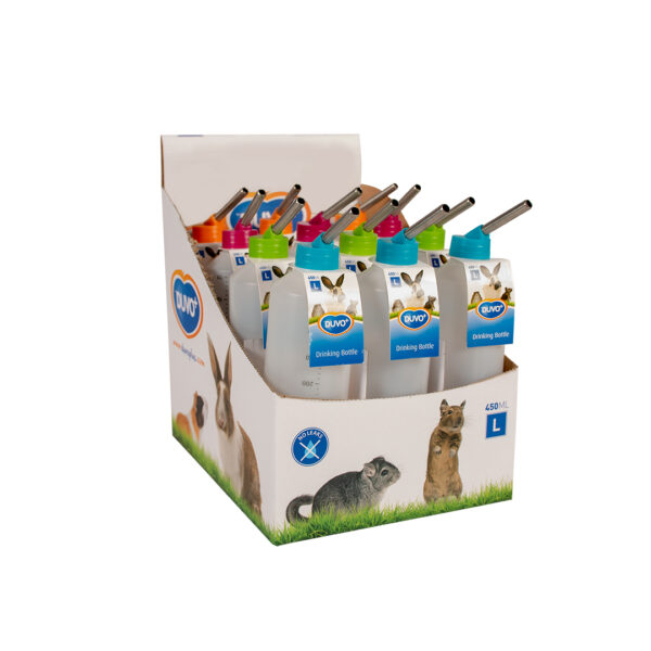 DRINKFLES PLASTIEK KLEINE DIEREN L - 450ml