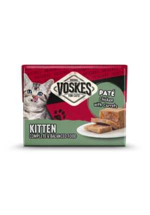 VOSKES KITTEN - PATÃ KIP MET WORTELEN (8 X 85G)