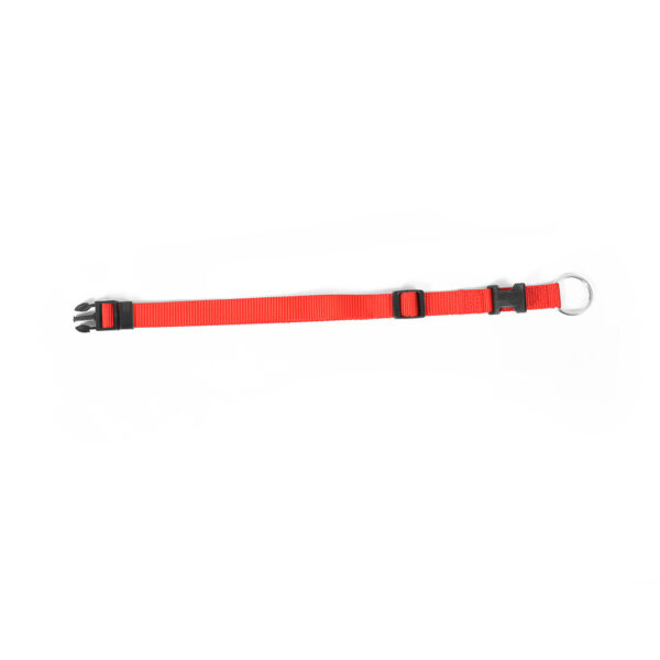 Nylon halsband verstelbaar S-M 30-45cm rood