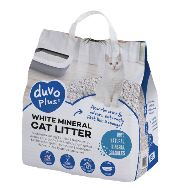 White mineral kattenbakvulling 10L