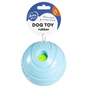 Rubber giggle bulby ball 12,8x12,8x12,8cm blauw