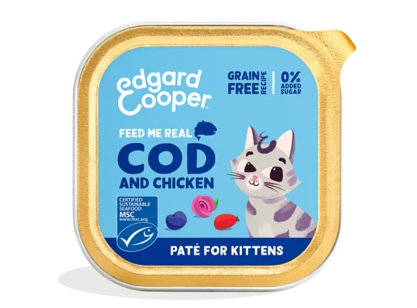 MSC cod and free-run chicken paté for kittens 85g