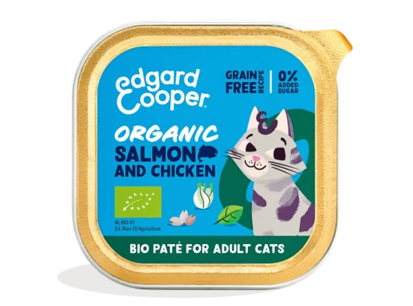 MSC salmon and free-run chicken paté for adult cats 85g