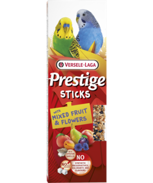 Sticks Kleine Parkieten met Gemengd Fruit & Bloemen - 2 stuks 60g