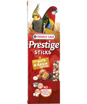 Sticks Grote Parkieten met Noten & Rozijnentopping - 2 stuks 140g