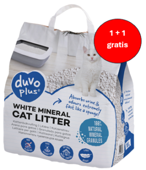 White mineral kattenbakvulling 10L