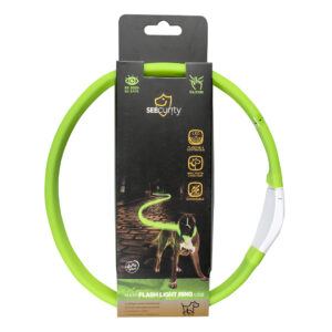 Flash light ring maxi USB Silicon 45x2,5x1cm groen