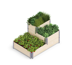 Moestuinbak in trapvorm naturel 80x30/80x60/120x80x58,5cm