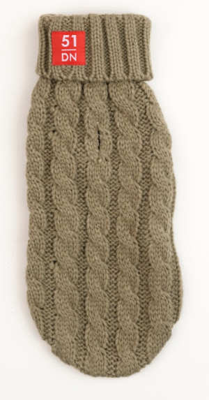 Hondenjasje Teckel Cable Sweater Cosy - Taupe