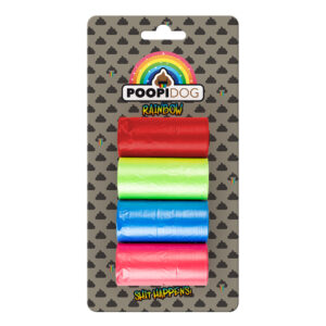 Poepzakjes Rainbow 4x15st - 32x19cm Meerkleurig