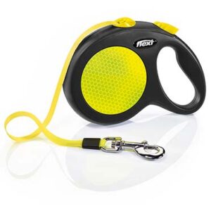 flexi New NEON lint Zwart/neon geel 5m
