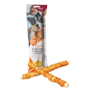 meat! Kip & runderhuid sticks large 25cm-2st