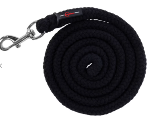 Halstertouw Doria, black met karabijnhaak
