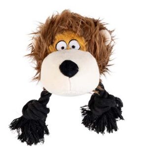 Pluche Wildlife leeuw met touw 23x14x22cm bruin